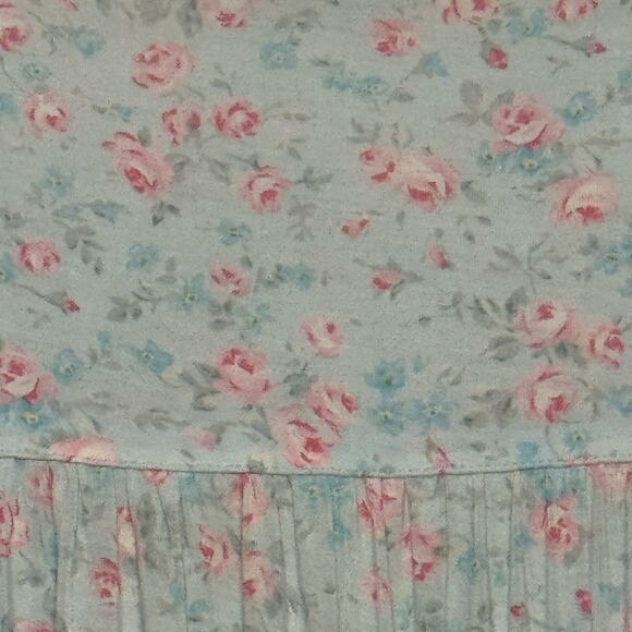 Eileen West Lace Trimmed Cap Sleeve Floral Midi Length Night Gown Size XS - Picture 6 of 8